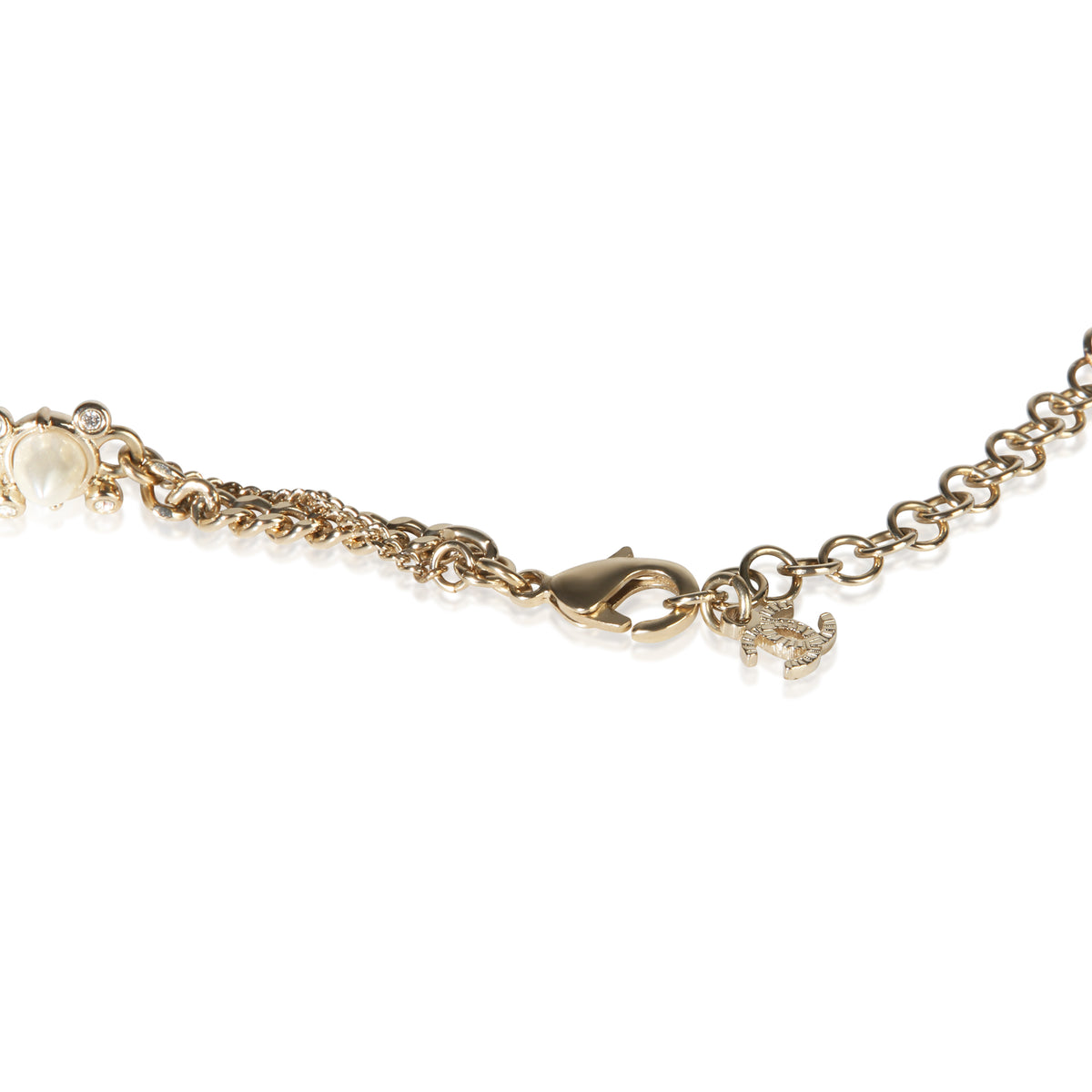 Chanel Gold Plated 2022 Faux Pearl Studded Necklace 2