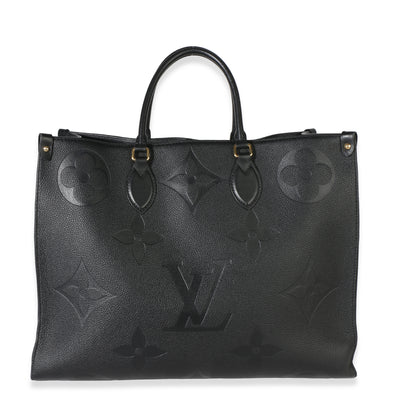 Louis Vuitton Black Giant Monogram Empreinte Onthego GM Handbag id
