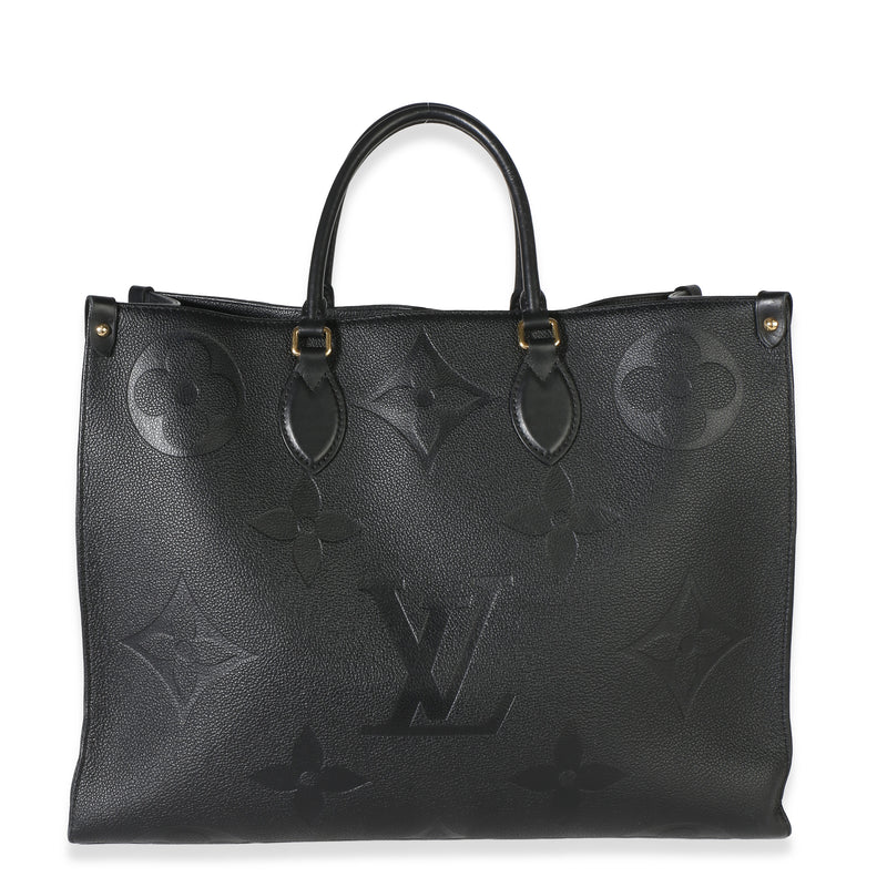 Louis Vuitton Black Giant Monogram Empreinte Onthego GM Handbag id
