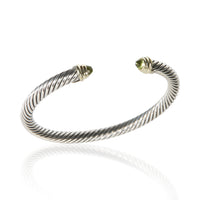 David Yurman Sterling Silver Peridot Cable Classic Bracelet 4