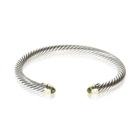 David Yurman Sterling Silver Peridot Cable Classic Bracelet fv