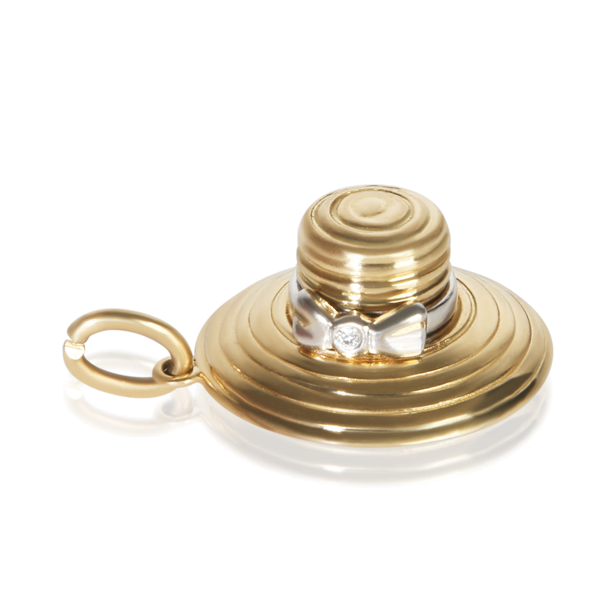 Tiffany & Co. White Gold & Yellow Gold Diamond Sunhat Charm 2