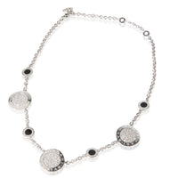 BVLGARI White Gold Onyx and Diamond Bvlgari Circle Station Necklace 3