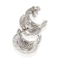 BVLGARI White Gold Diamond B.zero1 Hoop Earrings 4