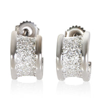 BVLGARI White Gold Diamond B.zero1 Hoop Earrings fv