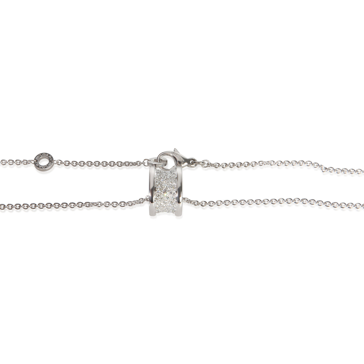 BVLGARI White Gold Diamond B.zero1 Pendant 2
