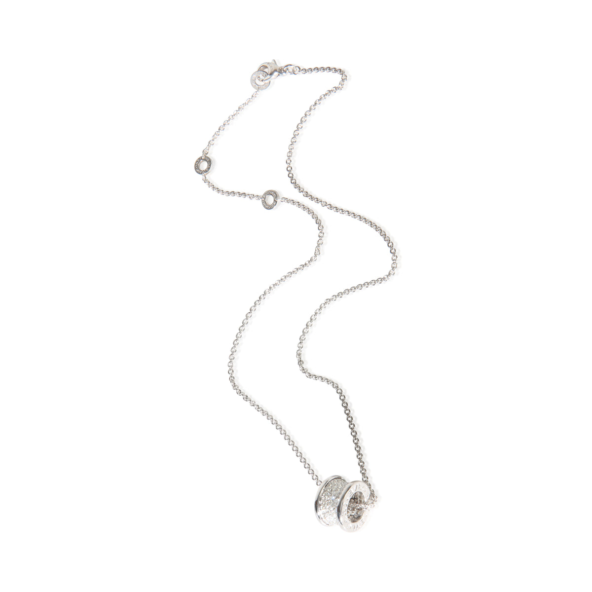 BVLGARI White Gold Diamond B.zero1 Pendant 3