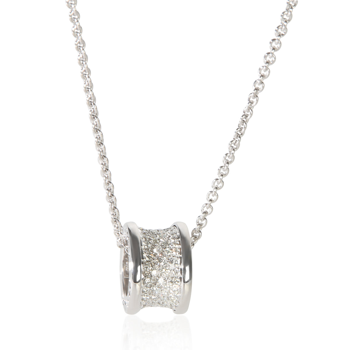 BVLGARI White Gold Diamond B.zero1 Pendant fv