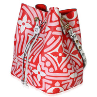Louis Vuitton Rouge Rose Multicolor Giant Monogram Crafty NeoNoe MM Handbag 2
