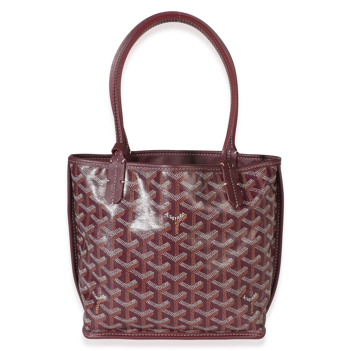 Goyard Burgundy ine Canvas Mini Anjou Handbag 2