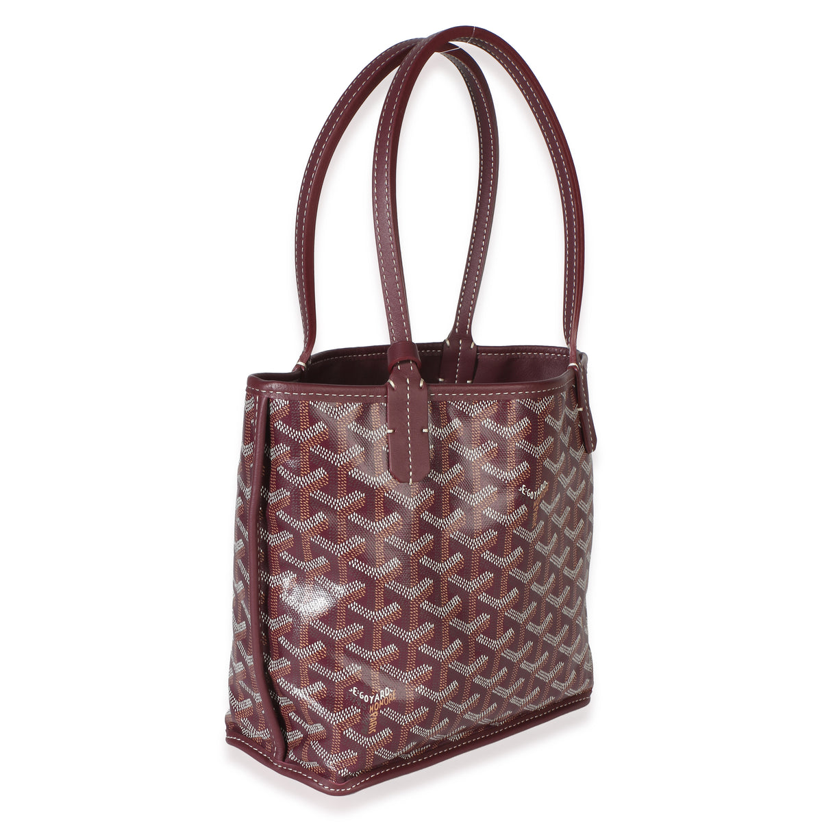 Goyard Burgundy ine Canvas Mini Anjou Handbag 4