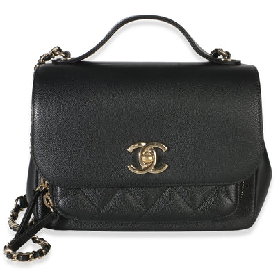 Chanel Black Quilted Caviar Small Business Affinity Bag Handbag id
