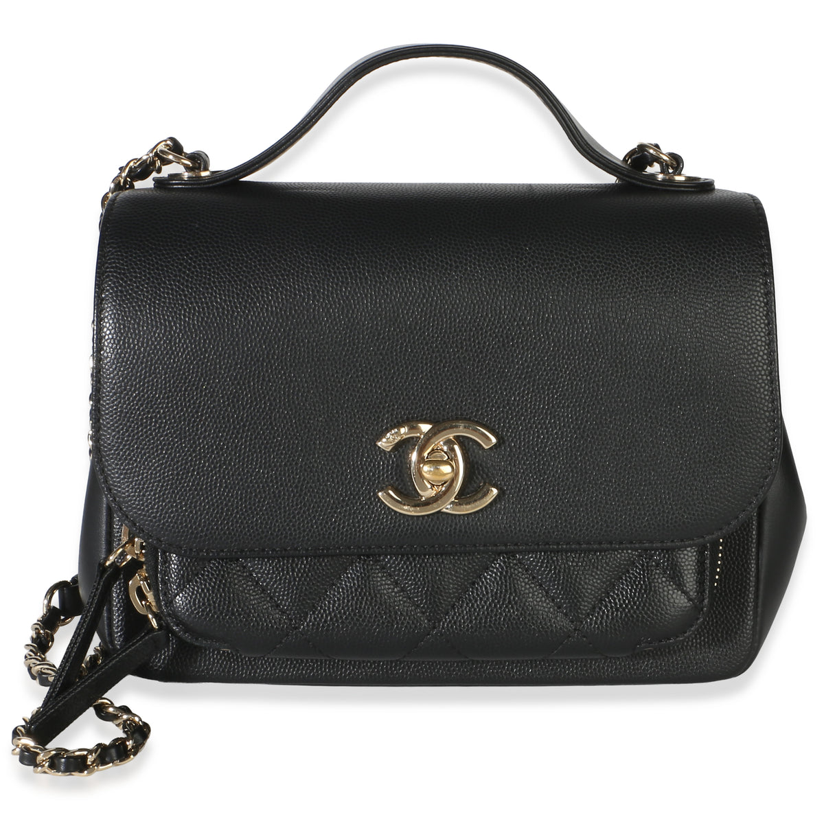 Chanel Black Quilted Caviar Small Business Affinity Bag Handbag id