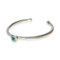 David Yurman Yellow Gold & Sterling Silver Topaz Albion Single Station Bracelet 2