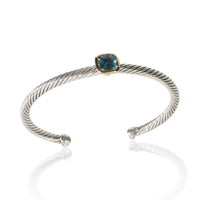 David Yurman Yellow Gold & Sterling Silver Topaz Albion Single Station Bracelet 4