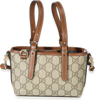 Gucci Beige GG Supreme Canvas Mini Emblem Bag Handbag id