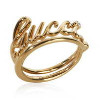 Gucci Gold Plated Script Ring 4