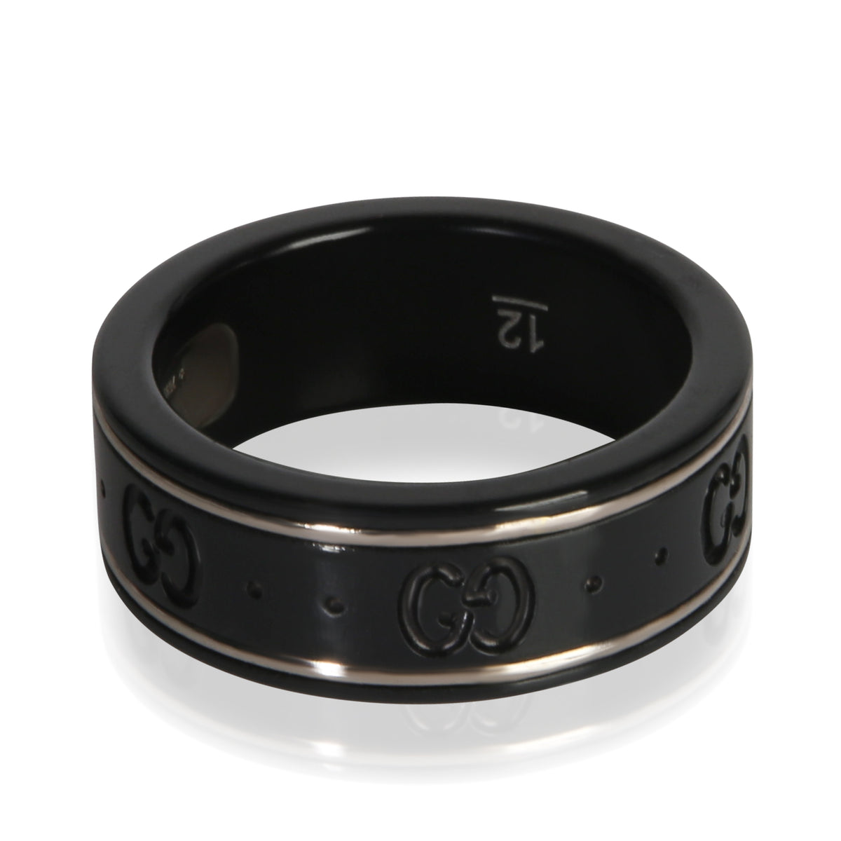 Gucci White Gold Icon Ring 2