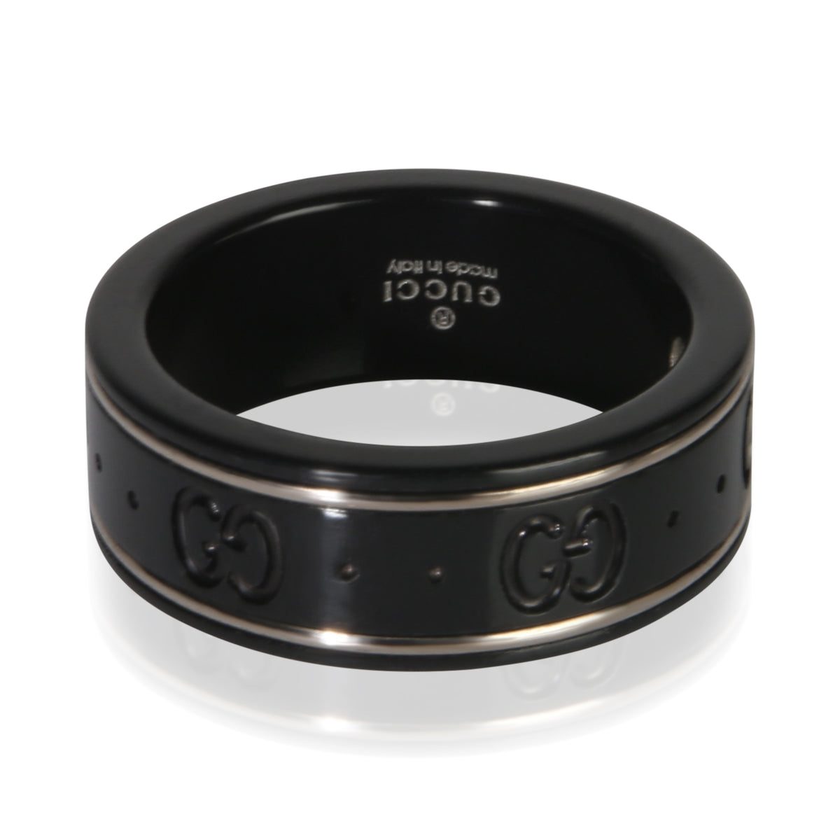 Gucci White Gold Icon Ring fv