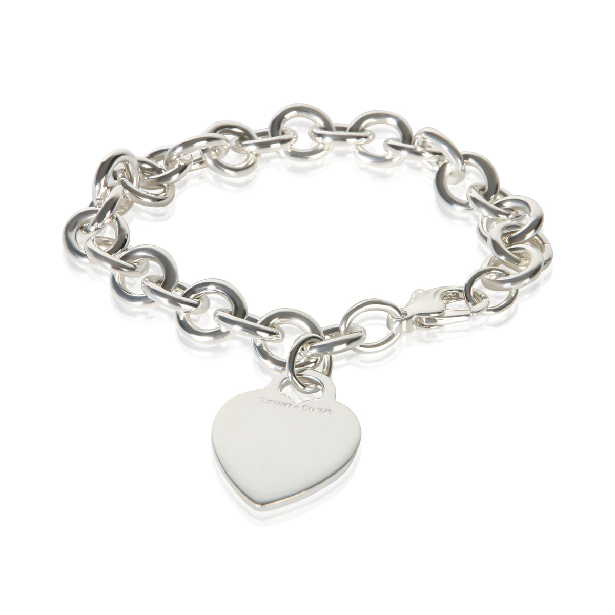 Tiffany & Co. Sterling Silver Heart Charm Bracelet 2