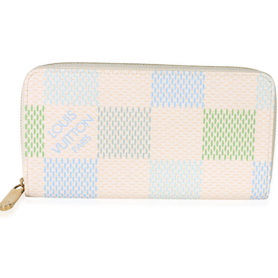 Louis Vuitton Pistachio Green Damierlicious Canvas Zippy Wallet Wallet id