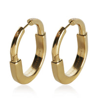 Tiffany & Co. Yellow Gold Diamond Medium Model Lock Earrings 3