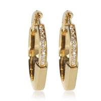 Tiffany & Co. Yellow Gold Diamond Medium Model Lock Earrings fv
