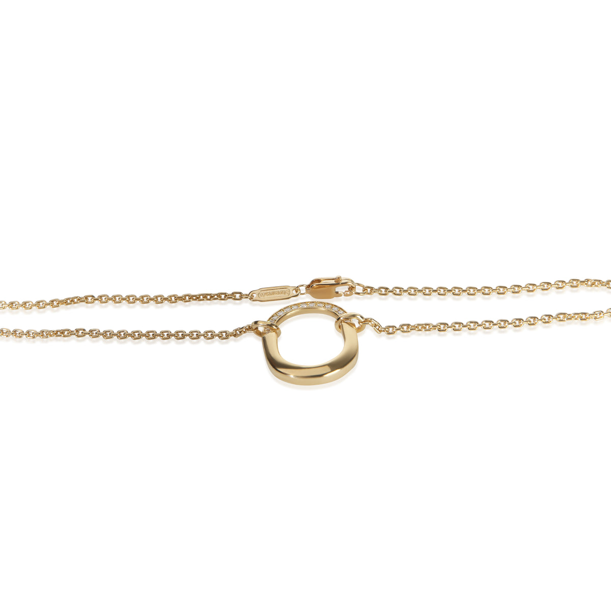 Tiffany & Co. Yellow Gold Diamond Small Model Lock Pendant 3