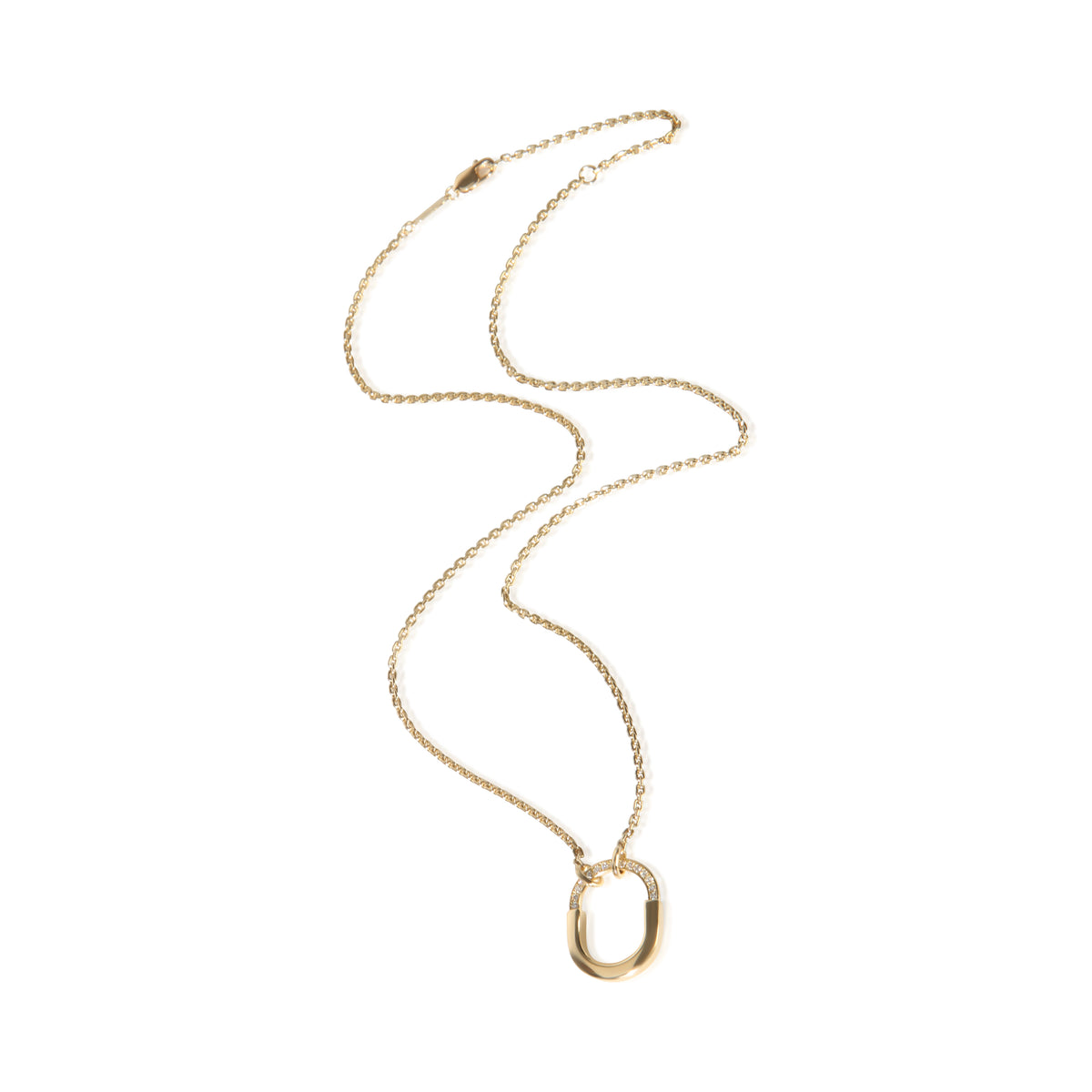 Tiffany & Co. Yellow Gold Diamond Small Model Lock Pendant 4