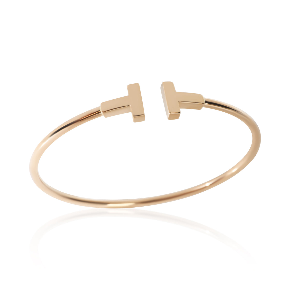 Tiffany & Co. Rose Gold Tiffany T Wire Bracelet 4