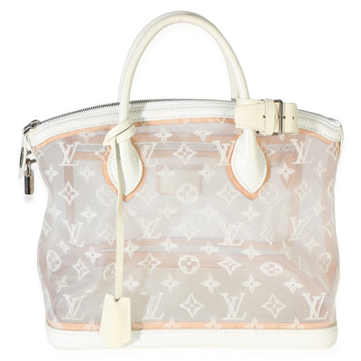 Louis Vuitton White Monogram Transparence Lockit Handbag id