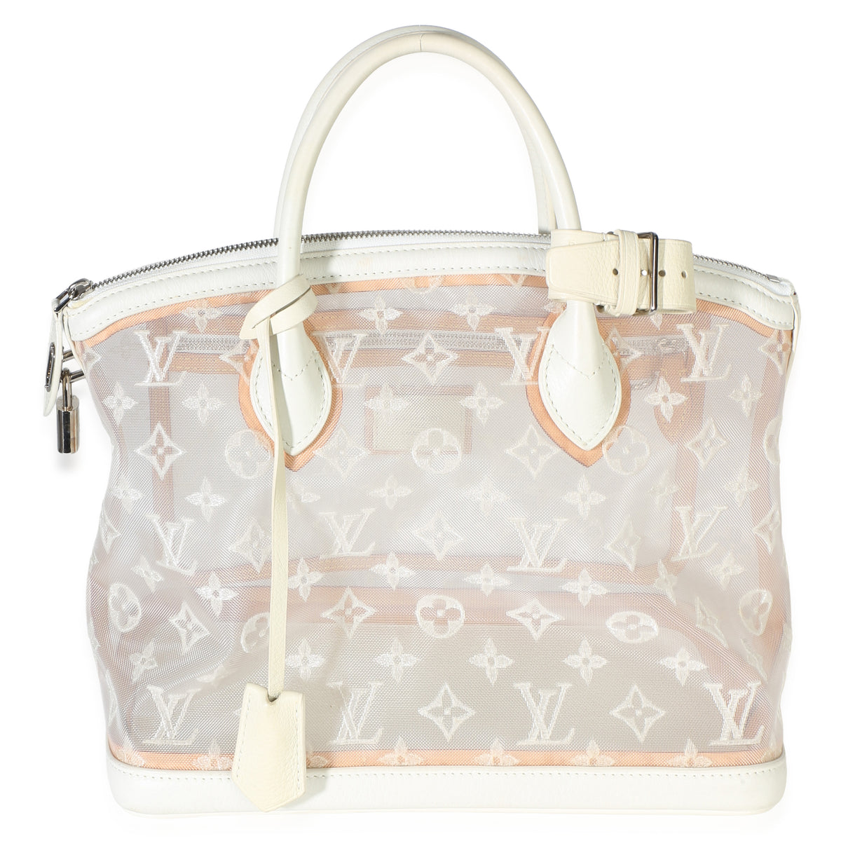 Louis Vuitton White Monogram Transparence Lockit Handbag id