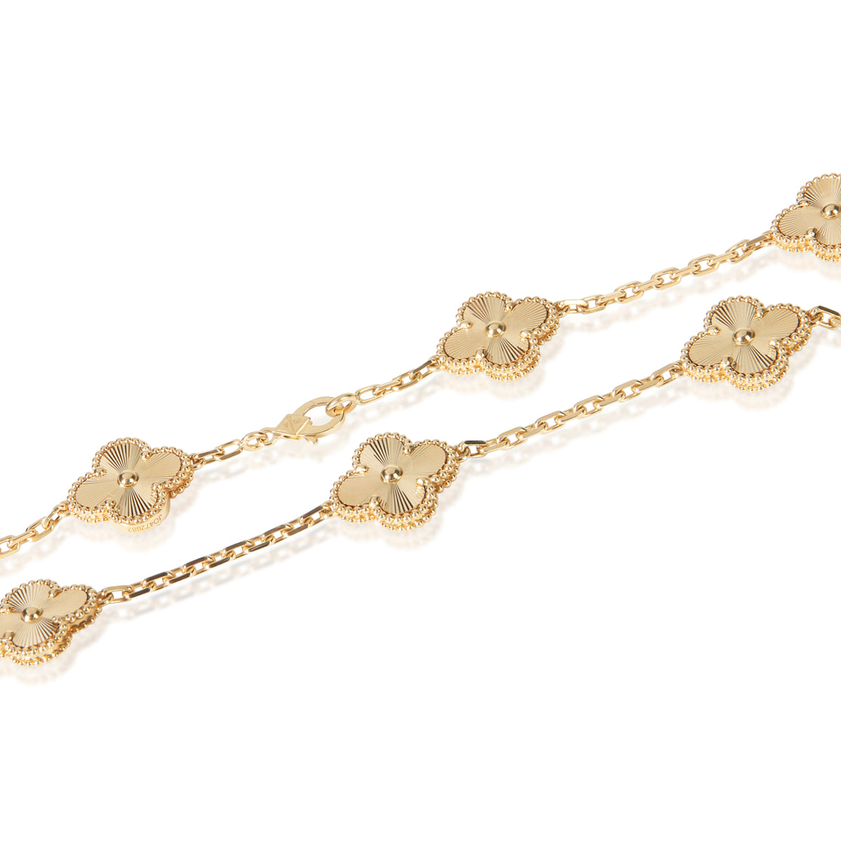 Van Cleef & Arpels Yellow Gold Vintage Alhambra Necklace 2
