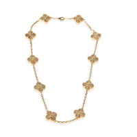 Van Cleef & Arpels Yellow Gold Vintage Alhambra Necklace 3