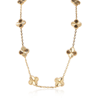 Van Cleef & Arpels Yellow Gold Vintage Alhambra Necklace fv