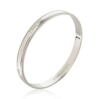 Tiffany & Co. Sterling Silver I Love You Bangle Bracelet 2