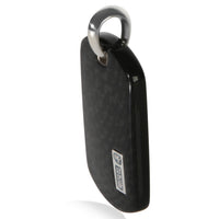 David Yurman Sterling Silver 42mm Carbon Fiber Tag Pendant 2
