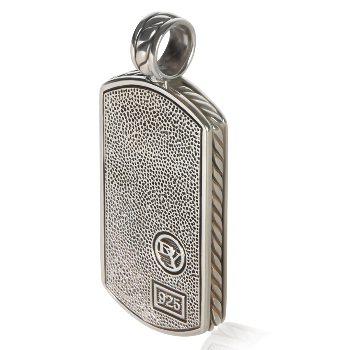 David Yurman Sterling Silver Tag Pendant 2