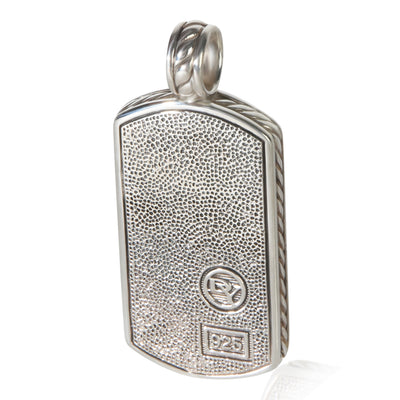 David Yurman Sterling Silver Tag Pendant fv