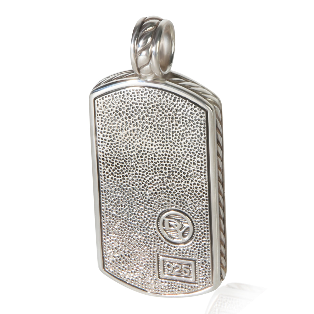 David Yurman Sterling Silver Tag Pendant fv