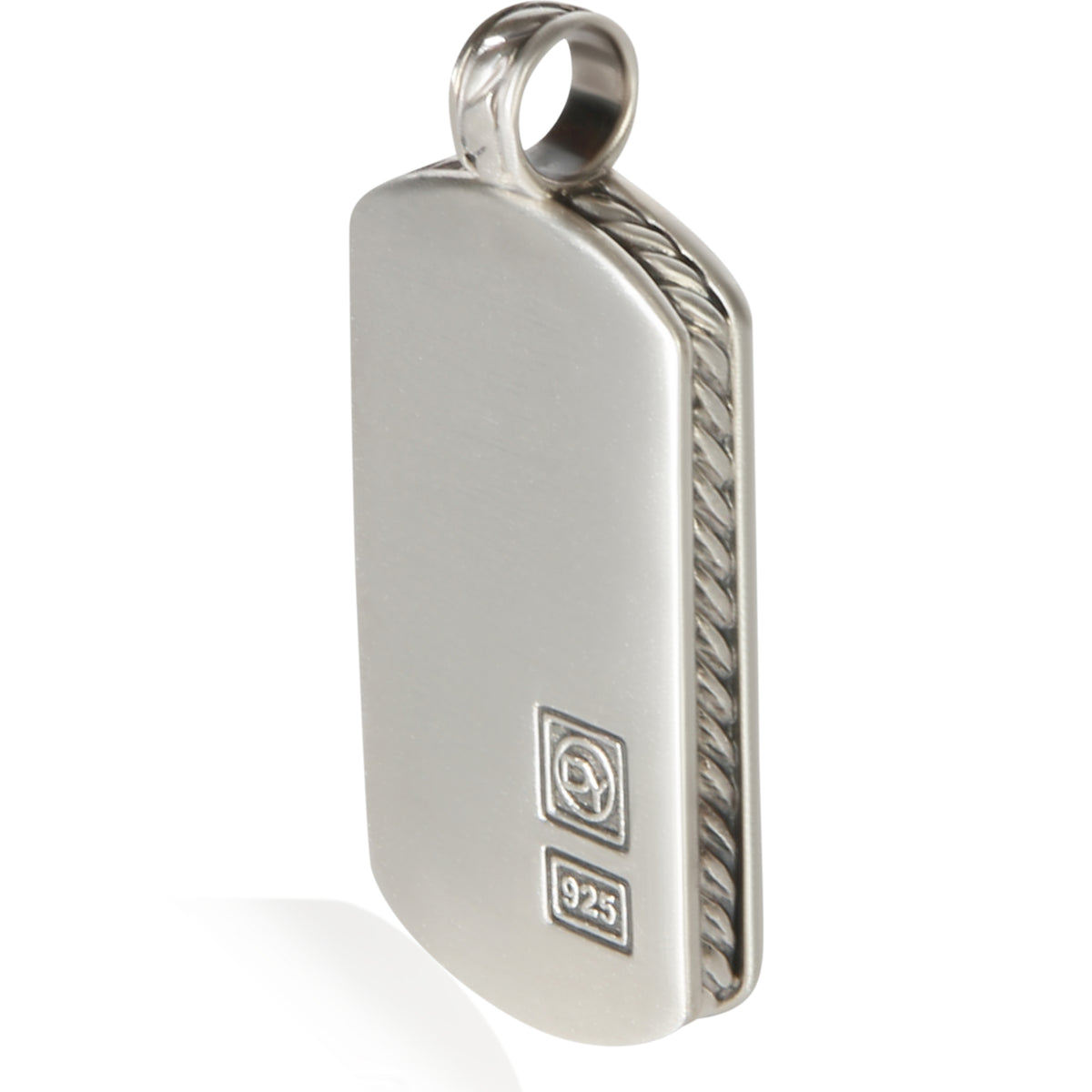 David Yurman Sterling Silver Tag Pendant 2