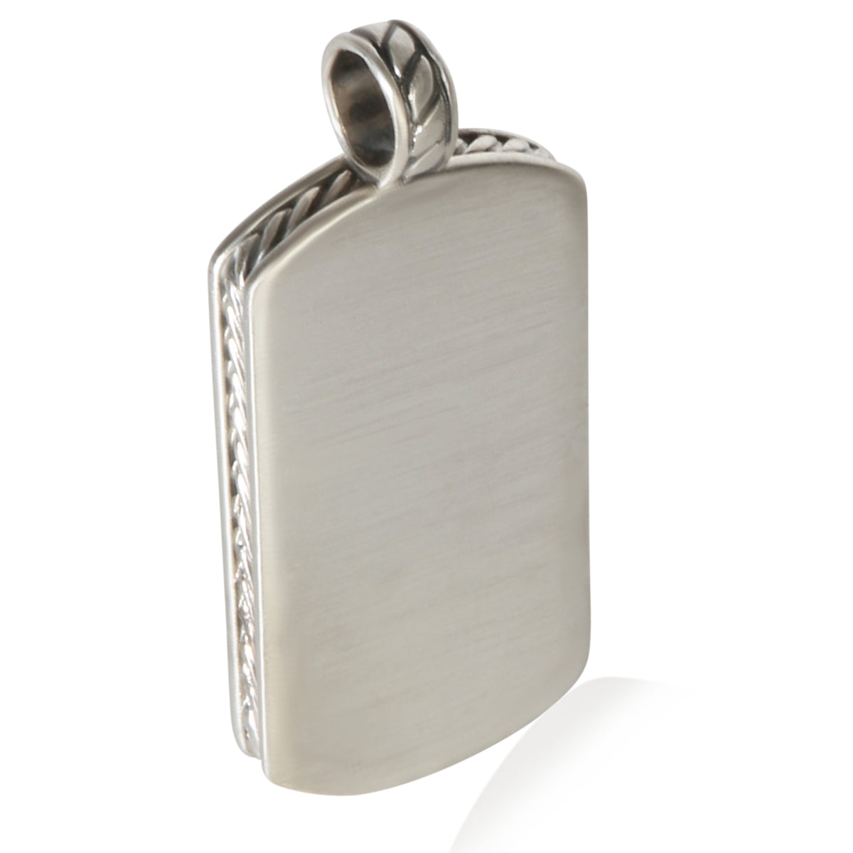 David Yurman Sterling Silver Tag Pendant 3