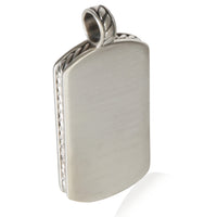David Yurman Sterling Silver Tag Pendant 3