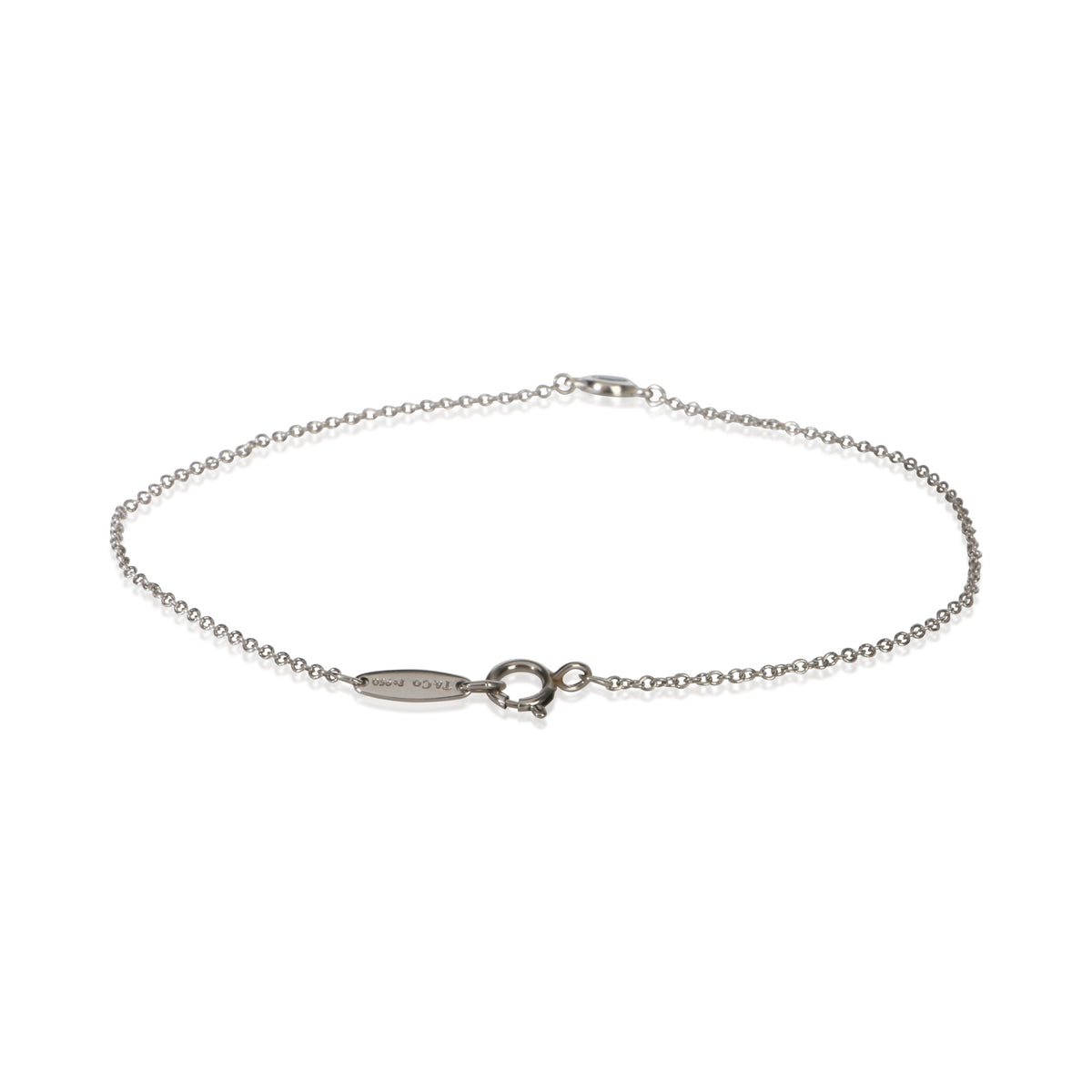 Tiffany & Co. Platinum Sapphire Elsa Peretti Color By The Yard Bracelet 2