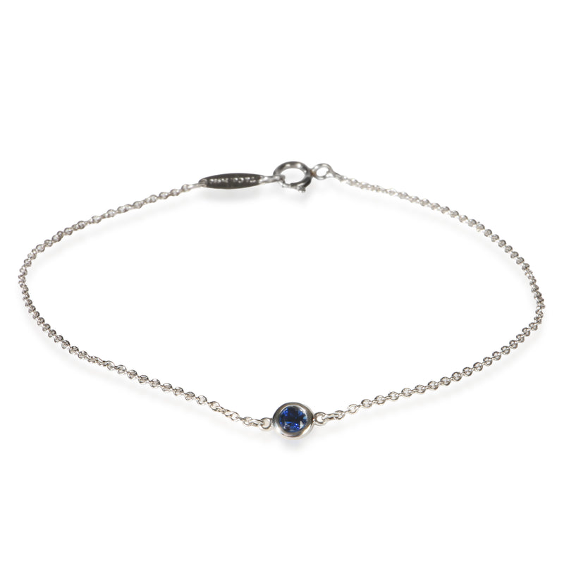Tiffany & Co. Platinum Sapphire Elsa Peretti Color By The Yard Bracelet fv
