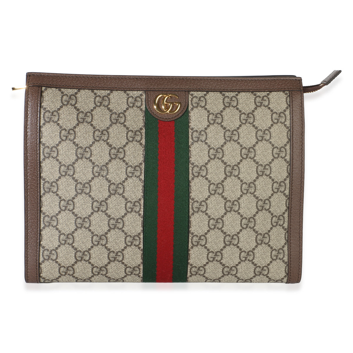 Gucci Beige GG Supreme Web Ophidia Pouch id