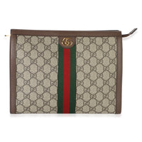 Gucci Beige GG Supreme Web Ophidia Pouch id