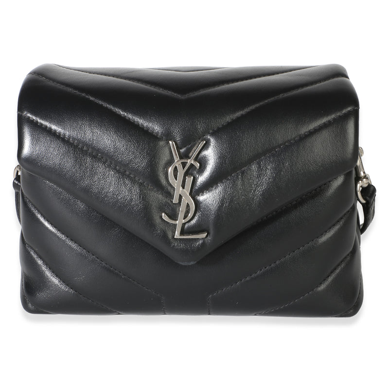 Saint Laurent Black Y Quilted Calfskin Monogram Toy Loulou Crossbody Handbag id