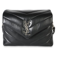 Saint Laurent Black Y Quilted Calfskin Monogram Toy Loulou Crossbody Handbag id