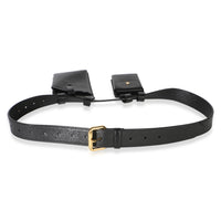 Fendi Black Vitello Glacier Utility Belt Pouch 3